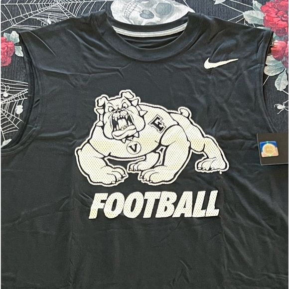 2015 NIKE DRI-FIT FRESNO STATE UNIVERSITY BULLDOGS PERFORMANCE SLEEVELESS TEE M - Picture 2 of 7
